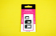 IPhone 4 Nano Mikro SIM Kart Adaptörü, Plastik ABS 4FF 3FF&amp;#39;ye