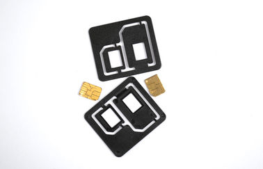 Siyah Plastik Cep Telefonu SIM Kart Adaptörü, Üniversal Çift SIM Kart Adaptörü