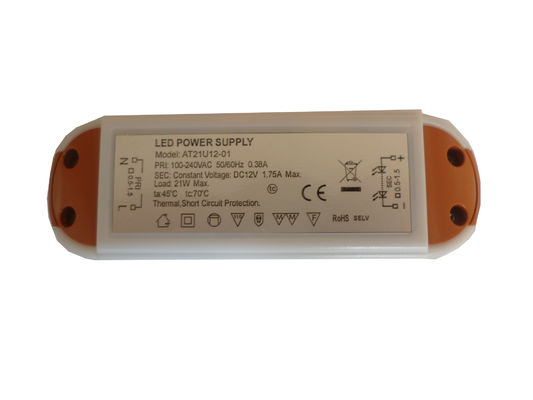 24W Yüksek Güç Faktörü Dış Led Sürücü, 12V DC Sabit Voltaj Led Güç Kaynağı