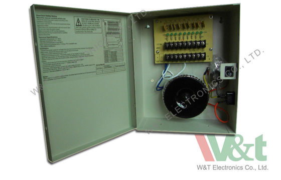 AC 24V 4 Amp Kameralar, Erişim Kontrolü için 96W 8 Kanallı CCTV Güç Kaynağı