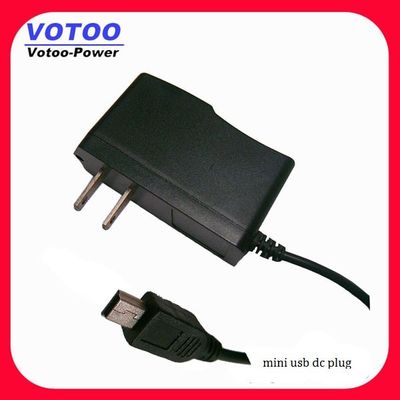 Mini / Mikro DC Plug, CCTV Güç Kaynağı ile 10W 5V 2A Duvar Mount Güç Adaptörü