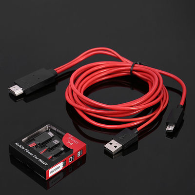 6.5 Ayaklar MHL 11 Pin Mikro USB&#39;den HDMI Adaptör Kablosuna Samsung için 1080P HDTV