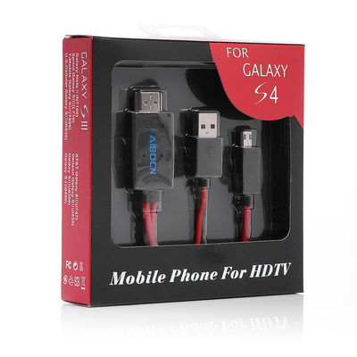6.5 Ayaklar MHL 11 Pin Mikro USB&#39;den HDMI Adaptör Kablosuna Samsung için 1080P HDTV