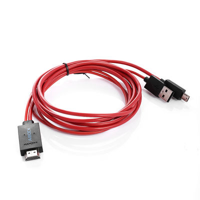 6.5 Ayaklar MHL 11 Pin Mikro USB&#39;den HDMI Adaptör Kablosuna Samsung için 1080P HDTV