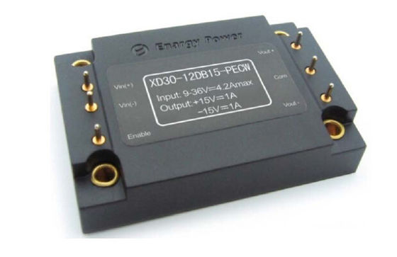 Reliability  Military power supply dc dc converter 30W Output 15 Volt XD30-12DB15-PECW
