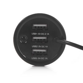 4.2A 21W Three USB Port Car Charger With Built-in Micro USB Cable Power Adapter