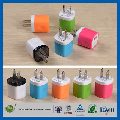 Iphone 6/6 Plus 5s Samsung için USB Seyahat Ev 1.0 Amp Güç Adaptörü Duvar Şarj Cihazı Tak