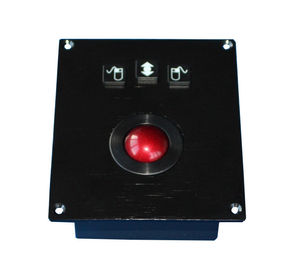 Kırmızı Fenolik Reçine perdesi ile Siyah 25mm Askeri Trackball Vandal Proof