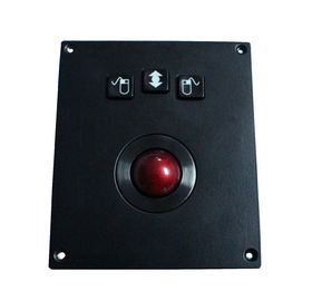 Kırmızı Fenolik Reçine perdesi ile Siyah 25mm Askeri Trackball Vandal Proof