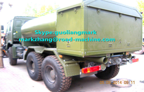 SINOTRUK NASIL Yeşil Askeri EURO Standart LHD VEYA RHD ile 6 * 4 Su Tankeri Kamyon 25000L