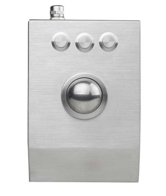 Sağlam metal Paslanmaz çelik masaüstü 38mm lazerli trackball, 1200 DPI çözünürlük