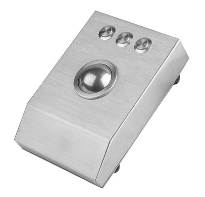 Sağlam metal Paslanmaz çelik masaüstü 38mm lazerli trackball, 1200 DPI çözünürlük